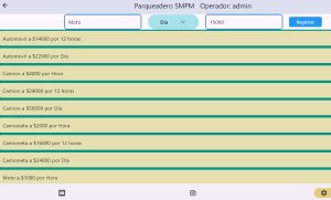 Software para administración de parqueadero